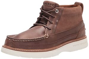 sperry men's authentic original plushwave chukka boot, brown, 12