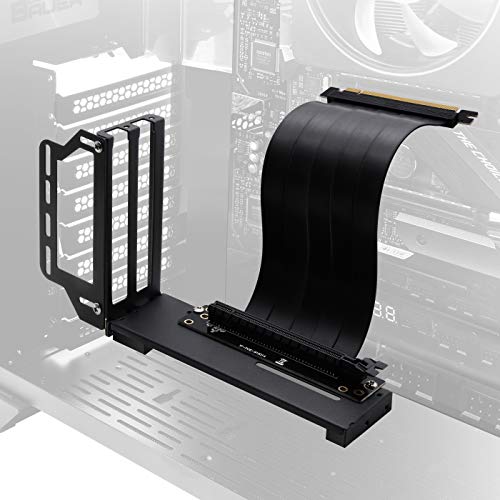 EZDIY-FAB Vertical Graphics Card Holder Bracket,GPU Mount,Video Card VGA Support Kit with 20cm/7.8in PCIE 3.0 Riser Cable