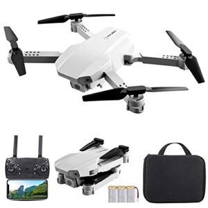 goolrc mini drone with dual camera for adults, kk5 wifi fpv drone with 4k hd camera, rc quadcopter with 360° flip, gesture photo/video, headless mode, altitude hold, include carry bag and 3 batteries