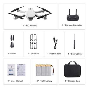 GoolRC Mini Drone with Dual Camera for Adults, KK5 WiFi FPV Drone with 4K HD Camera, RC Quadcopter with 360° Flip, Gesture Photo/Video, Headless Mode, Altitude Hold, Include Carry Bag and 3 Batteries