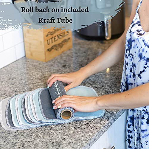 May Bright - Reusable Paper Towels Washable Roll - Cloth Paper Towel Replacement - Zero Waste - 15pk