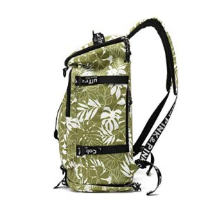 Gym Duffle Bag Backpack 4-Way Waterproof with Shoes Compartment for travel Sport Hiking laptop (olive-green) XL