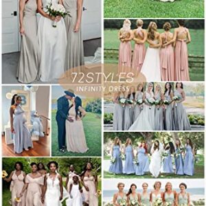 Infinity Dress with Bandeau, Convertible and Bridesmaid Dress, Evening and Transformer Maxi Dress (One Size, Dark Green)