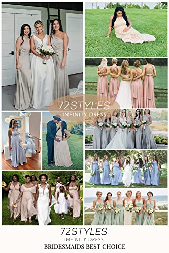 Infinity Dress with Bandeau, Convertible and Bridesmaid Dress, Evening and Transformer Maxi Dress (One Size, Dark Green)
