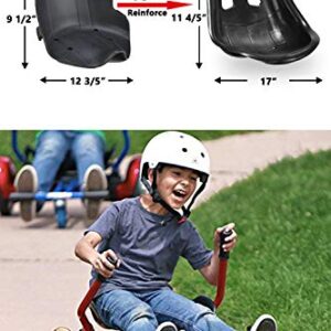 KUMAMOT Hoverboard Seat Attachment for 6.5” 8” 10” Hoverboard, Go Kart Cart Conversion Kit, Accessories for Self Balancing Scooter, Hoverboard Cart for Kids and Adult, Adjustable Frame Length, Pink