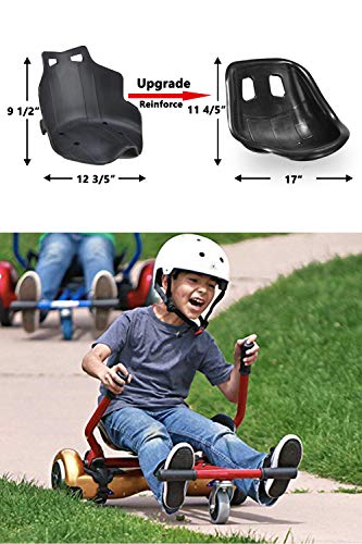 KUMAMOT Hoverboard Seat Attachment for 6.5” 8” 10” Hoverboard, Go Kart Cart Conversion Kit, Accessories for Self Balancing Scooter, Hoverboard Cart for Kids and Adult, Adjustable Frame Length, Pink