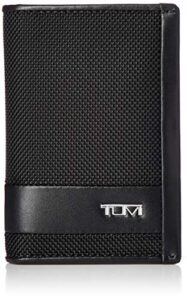 tumi - alpha multi window card case wallet for men - black