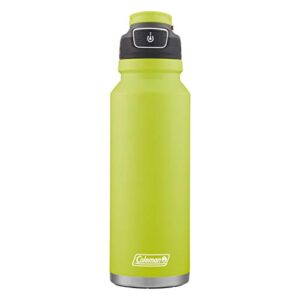 Coleman FreeFlow AUTOSEAL Insulated Stainless Steel Water Bottle, 24oz, Spider Mum