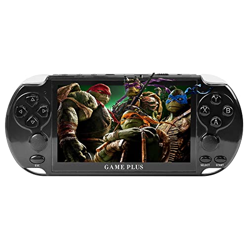 Handheld Game Consoles for Kid and Adult, 5.1 Inch HD Screen Dual Joystick with 8GB 3000+ Free Games GBC/GBA/FC/MD/Arcade, Support TV Out/Movie/Video/Music/Record/Save Game Progress, (Black)