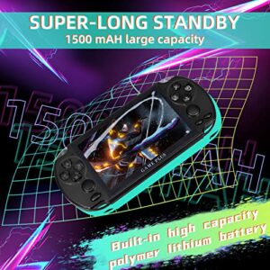 Handheld Game Consoles for Kid and Adult, 5.1 Inch HD Screen Dual Joystick with 8GB 3000+ Free Games GBC/GBA/FC/MD/Arcade, Support TV Out/Movie/Video/Music/Record/Save Game Progress, (Black)