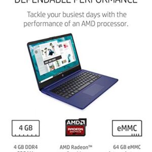 HP 14 Laptop, AMD 3020e Processor, 4 GB RAM, 64 GB eMMC Storage, 14-inch HD Display, Windows 10 Home in S Mode, Long Battery Life (14-fq0010nr, 2020) (Renewed)
