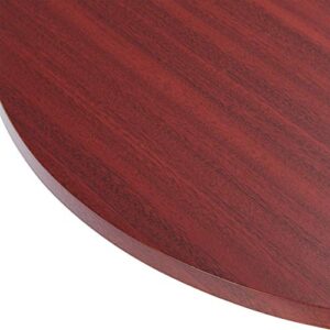 Yaheetech Height Adjustable Round Pub Table Counter Bar MDF Top Table 360 Degree Swivel Bar Tables Tall Cocktail Tables Bistro Table, Mahogany