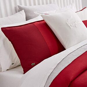 Lacoste Cliff Duvet Set, Full/Queen, Red