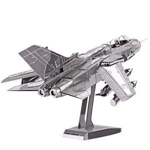 piececool 3d metal puzzle for adults, tornado fighter jet military airplane models kits to build for teens men hobbies toys diy brain teaser puzzles, great birthday gifts, 83 pcs