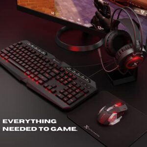 Gaming Keyboard and Mouse and Headset and Mouse Pad, X9 Performance 4 in 1 RGB Gaming Bundle Set Up to Game - Gaming Mouse and Keyboard Combo Kit Works with Xbox One, PS5, PS4