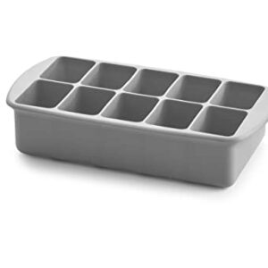 melii Silicone Baby Food Freezer Tray with Lid (Grey)