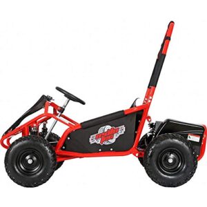 MotoTec Mud Monster Kids Electric 48v 1000w Go Kart Full Suspension Red