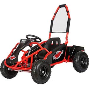 mototec mud monster kids electric 48v 1000w go kart full suspension red