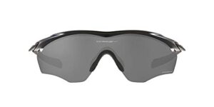 oakley men's oo9343 m2 frame xl rectangular sunglasses, matte black/prizm black polarized, 45 mm