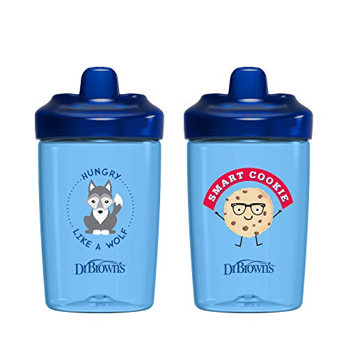 Dr. Brown’s Milestones Hard Spout Sippy Cup, Blue, 12oz, 2 Pack, 12m+