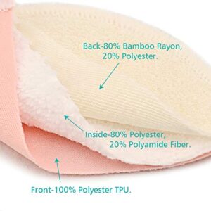 Babygoal Reusable Contoured Nursing Pads, 4.7" Organic Soft Breathable Washable Mama Breast with Laundry Bag and Mini Wet Bag 14 Pack Large Size 14NPA05-B