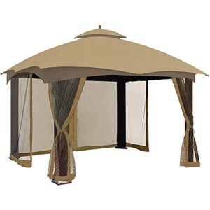 CoastShade Universal Replacement Canopy Mosquito Netting Screen Sidewalls Only for 10' x 12' Gazebo Canopy,Beige