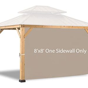 CoastShade Gazebo Replacement Curtain for 8x8 or 10x10 or 10x12 Summer Outdoor Gazebo,6.7FT Height,Only 1 Panel Sidewall,Autumn Gazebo Sidewall，Beige