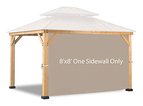 CoastShade Gazebo Replacement Curtain for 8x8 or 10x10 or 10x12 Summer Outdoor Gazebo,6.7FT Height,Only 1 Panel Sidewall,Autumn Gazebo Sidewall，Beige