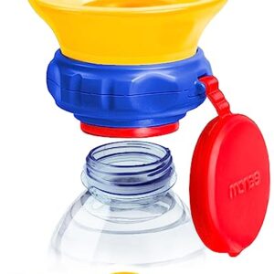 MONEE Sippy Cup Cap 2.0. | Convert Store Bottles to Toddler Cups Instantly | Screw-on Cap for Instant 360 cups for Toddlers, Toddler Sippy Cups or Kids Sippy Cups.