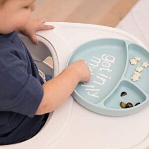 BELLA TUNNO Wonder Plate - Silicone Suction Plates For Baby and Toddler Plates, Microwave and Dishwasher Safe Food-Grade BPA Free Silicone, Get In My Belly One Size WP29