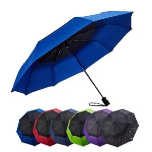 elifeacc double layer windproof automatic umbrellas with anti-uv straight folding travel umbrella multi-coloured