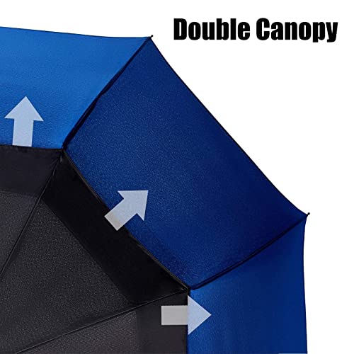 ElifeAcc Double Layer Windproof Automatic Umbrellas with Anti-UV Straight Folding Travel Umbrella Multi-coloured