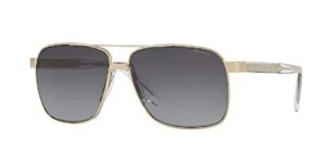 versace ve2174 1252t3 59mm pale gold/light grey gradient grey square sunglasses for men+ bundle with designer iwear eyewear care kit