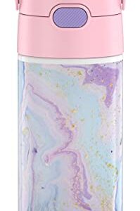 THERMOS FUNTAINER 12 Ounce Stainless Steel Vacuum Insulated Kids Straw Bottle, Dreamy