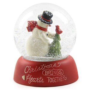 blossom bucket 218-13264 christmas brings hearts together snow globe