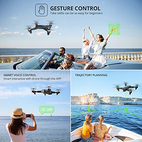 DEERC Drone with Camera for Adults and Kids 2K HD FPV Live Video, RC Quadcopter Helicopter with Waypoints, Altitude Hold, One Key Start, Headless Mode, 3D Flip, Long Flight