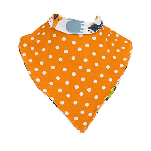 Nuby 2-pk Dribble Catcher Bandana bibs, Super Absorbent Drool Bib with Soft Comfort Neckline, Neutral