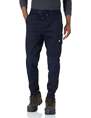 Caterpillar Men's Slim Fit Work Cargo Pant, Navy, 34/30