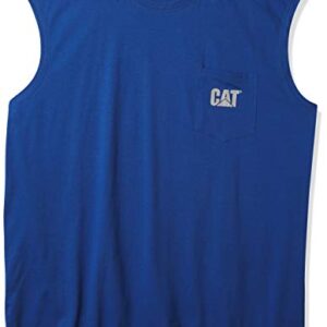 Caterpillar Men's Classic Fit Sleeveless T-Shirt, Bright Blue, X-Large