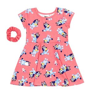 bluey toddler girls skater dress pink 4t