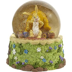 Precious Moments 203704 Disney Don’t Feed The Bear Winnie The Pooh Resin/Glass Musical Snow Globe, Multicolor