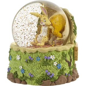 Precious Moments 203704 Disney Don’t Feed The Bear Winnie The Pooh Resin/Glass Musical Snow Globe, Multicolor