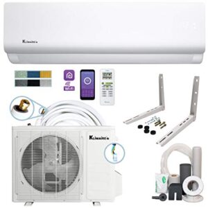 klimaire diy 12,000 btu 20 seer mini split heat pump air conditioner w/ 25-ft pre-charged installation kit - 115v