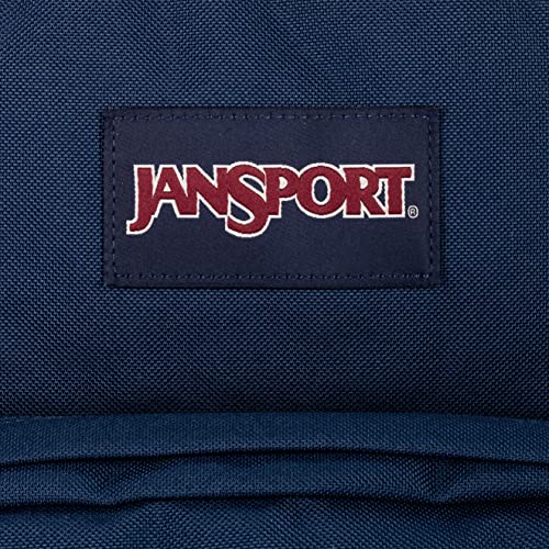 JanSport Right Pack Backpack - Travel, Work, or Laptop Bookbag with Leather Bottom, Navy