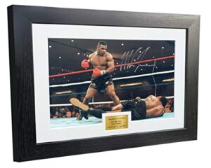 large a3+ print mike tyson vs trevor berbick 'dawning of a new era' 12x8 a4 autographed signed photo photograph picture frame boxing gift 1