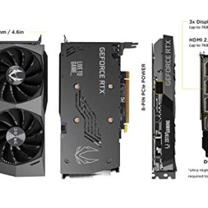 ZOTAC Gaming GeForce RTX 3060 Twin Edge OC 12GB GDDR6 192-bit 15 Gbps PCIE 4.0 Graphics Card, IceStorm 2.0 Cooling, Active Fan Control, Freeze Fan Stop ZT-A30600H-10M