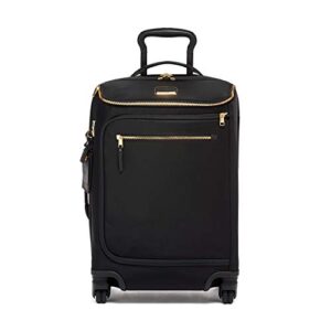 tumi voyageur leger international carry-on - luggage with wheels - suitcase for women & men - black & gold hardware