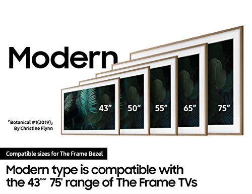 Samsung (2021) Modern Brown Frame Customizable Bezel, 50-Inch
