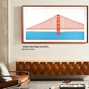 Samsung (2021) Modern Brown Frame Customizable Bezel, 50-Inch