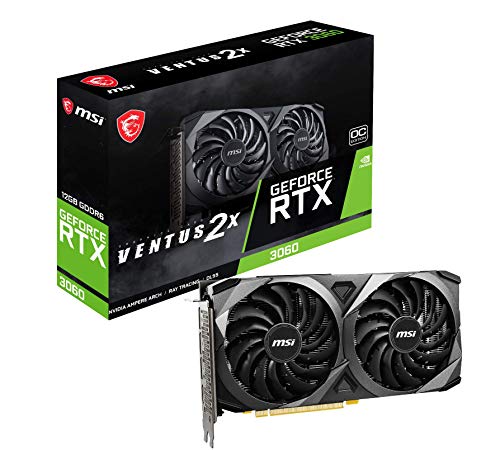 MSI GeForce RTX 3060 Ventus 2X 12G OC, Gaming Graphics Card - RTX 3060